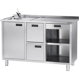 Arbeitstisch für Kaffeemaschine, mit Aufkantung, 1500 x 700 x 1000 mm (BxTxH) Produktbild