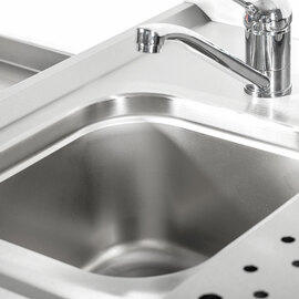 Arbeitstisch für Kaffeemaschine, mit Aufkantung, 1500 x 700 x 1000 mm (BxTxH) Produktbild 3 S