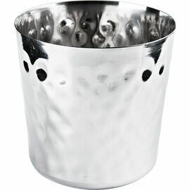 Servier-Becher Edelstahl Ø 88 mm, Höhe 85 mm, Hammerschlag Produktbild