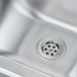 Handwaschbecken mit Kniebedienung, inkl. Armatur und Seifenspender, Wandmontage, 400 mm x 330 mm x 570 mm (BxTxH) Produktbild 5 S