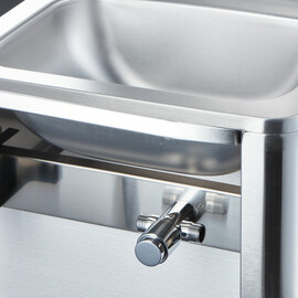 Handwaschbecken mit Kniebedienung, inkl. Armatur und Seifenspender, Wandmontage, 400 mm x 330 mm x 570 mm (BxTxH) Produktbild 3 S