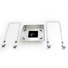 Servierwagen aus Edelstahl, mit zwei Borden, 845 x 525 x 940 mm (BxTxH) Produktbild 2 S