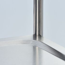 Servierwagen aus Edelstahl, mit zwei Borden, 860 x 540 x 940 mm (BxTxH) Produktbild 2 S