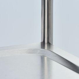 Servierwagen aus Edelstahl, mit drei Borden, 860 x 540 x 920 mm (BxTxH) Produktbild 3 S
