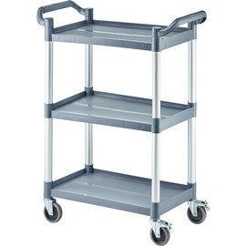 Servierwagen aus Kunststoff, mit drei Borden, 860 x 425 x 910 mm (BxTxH) Produktbild