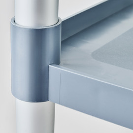 Servierwagen aus Kunststoff, mit drei Borden, 860 x 425 x 910 mm (BxTxH) Produktbild 4 S