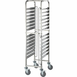 Tablettwagen aus Edelstahl, passend für 14 x GN 1/1, 380 x 550 x 1735 mm (BxTxH) Produktbild