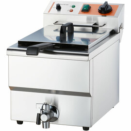 Fritteuse CATERINA, 10 Liter, mit Ablasshahn 300x510x390 mm (BxTxH), 3 kW 230V Produktbild