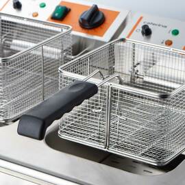 Doppel-Fritteuse CATERINA, 2x 10 Liter, mit Ablasshahn 610x510x390 mm (BxTxH), 2x 3 kW 230V Produktbild 5 S