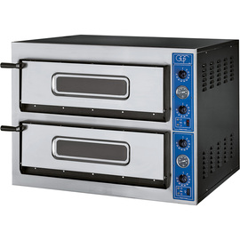 GGF Pizzaofen mit zwei Kammern für 8 Pizzen à 360 mm, 12 kW, 1010 x 850 x 750mm (BxTxH) Produktbild