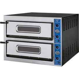 GGF Pizzaofen mit zwei Kammern für 12 Pizzen à 360 mm, 18 kW, 1010 x 1210 x 750mm (BxTxH) Produktbild