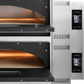 GGF Pizzaofen F-Line Digital, 2 Kammern für 6 Pizzen á Ø 360 mm, 1370x850x750 mm (BxTxH), 18 kW Produktbild 2 S