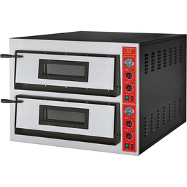 GGF Pizzaofen mit zwei Kammern für 12 Pizzen à 360 mm, Vollschamott, 18 kW, 1010 x 1210 x 750mm (BxTxH) Produktbild