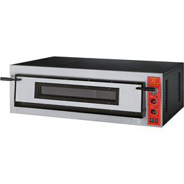 GGF Pizzaofen mit einer Kammer für 6 Pizzen à 360 mm, Vollschamott, 9 kW, 1370 x 850 x 420 mm (BxTxH) Produktbild