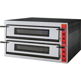 GGF Pizzaofen mit zwei Kammern für 18 Pizzen à 360 mm, Vollschamott, 26,4 kW, 1370 x 1210 x 750 mm (BxTxH) Produktbild
