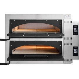 GGF Pizzaofen FR-Line Digital, 2 Kammern Vollschamott für 6 Pizzen á Ø 360 mm, 1370x850x750 mm (BxTxH), 18 kW Produktbild