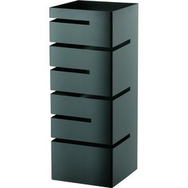 Buffet-Ständer niedrig, Einschübe winklig, 150x150x355 mm (BxTxH), schwarz Produktbild