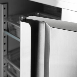 Doppeltür-Kühlschrank, Edelstahl, GN 2/1, 1480x830x2010 mm (BxTxH), 0,44 kW Produktbild 7 S