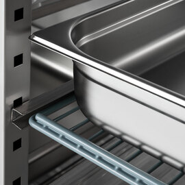 Doppeltür-Kühlschrank, Edelstahl, GN 2/1, 1480x830x2010 mm (BxTxH), 0,44 kW Produktbild 5 S