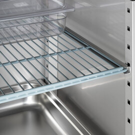 Doppeltür-Kühlschrank, Edelstahl, GN 2/1, 1480x830x2010 mm (BxTxH), 0,44 kW Produktbild 4 S