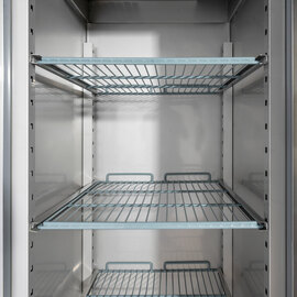 Edelstahl-Tiefkühlschrank, GN 2/1, 740x810x2010 mm (BxTxH), 0,48 kW Produktbild 5 S