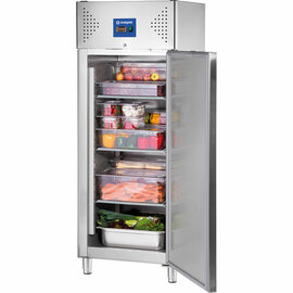 Edelstahl-Tiefkühlschrank, GN 2/1, 740x810x2010 mm (BxTxH), 0,48 kW Produktbild 6 S