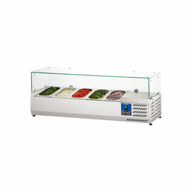 Starline Pizzakühlaufsatz mit Glasabdeckung, 5x GN1/4 Produktbild