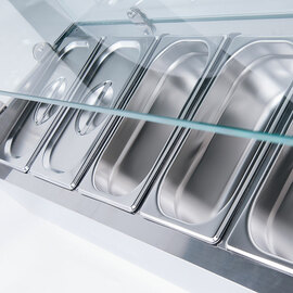 Starline Pizzakühlaufsatz mit Glasabdeckung, 5x GN1/4 Produktbild 4 S