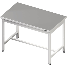Zentralarbeitstisch mit mittiger Strebe, 1000x800x850 mm, ohne Aufkantung, verschweißt Produktbild