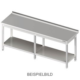 Arbeitstisch mit Grundboden, 2000x600x850 mm, ohne Aufkantung, verschweißt Produktbild