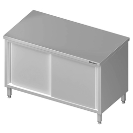 Durchreicheschrank mit Schiebetüren, 800x600x850 mm, ohne Aufkantung, verschweißt Produktbild
