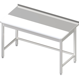 Arbeitstisch ohne Grundboden, 800x600x850 mm, mit bündig eingelassener PE-Schneideplatte, mit Aufkantung, verschweißt Produktbild