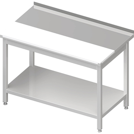 Arbeitstisch mit Grundboden, 800x700x850 mm, mit bündig eingelassener PE-Schneideplatte, mit Aufkantung, verschweißt Produktbild