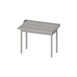 Ablauftisch, Korbführung mit Gefälle, ohne Grundboden 800x750x880 mm, Anbauseite rechts, mit Aufkantung, verschweißt Produktbild