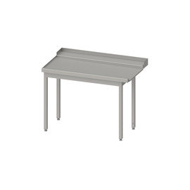 Ablauftisch, Korbführung mit Gefälle, ohne Grundboden 800x750x880 mm, Anbauseite links, mit Aufkantung, verschweißt Produktbild