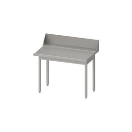 Ablauftisch "PRO", Korbführung mit Gefälle, ohne Grundboden, 800x750x880 mm, Anbauseite rechts, mit Aufkantung 200 mm, verschweißt Produktbild