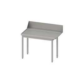 Ablauftisch "PRO", Korbführung mit Gefälle, ohne Grundboden 1500x750x880 mm, Anbauseite links, mit Aufkantung 200 mm, verschweißt Produktbild