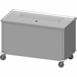 Mobile Biertheke auf hochwertigen Blickle-Rollen, 1400x700x900 mm Produktbild 3 S
