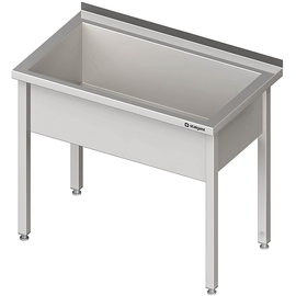 Topfspüle mit einem Becken, 600x600x850 mm, 300 mm Beckenhöhe, mit Aufkantung, verschweißt Produktbild