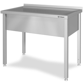 Topfspüle mit einem Becken, 600x600x850 mm, 300 mm Beckenhöhe, mit Aufkantung, verschweißt Produktbild 3 S