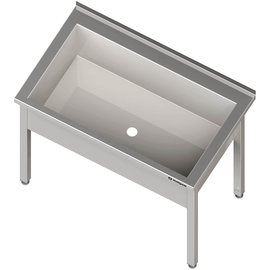 Topfspüle mit einem Becken, 600x600x850 mm, 300 mm Beckenhöhe, mit Aufkantung, verschweißt Produktbild 2 S