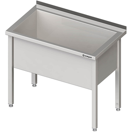 Topfspüle mit einem Becken, 600x600x850 mm, 400 mm Beckenhöhe, mit Aufkantung, verschweißt Produktbild