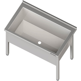 Topfspüle mit einem Becken, 600x700x850 mm, 400 mm Beckenhöhe, mit Aufkantung, verschweißt Produktbild 2 S
