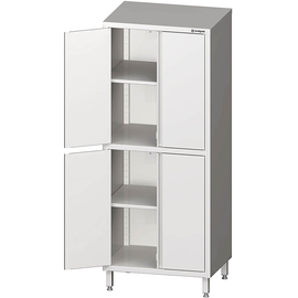 Hochschrank mit Flügeltüren, 700x500x2000 mm, mit zwei Schrankräumen, verschweißt Produktbild