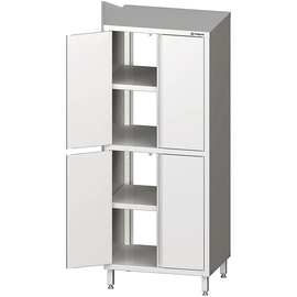 Durchreiche-Hochschrank mit Flügeltüren, 700x500x2000 mm, mit zwei Schrankräumen, verschweißt Produktbild