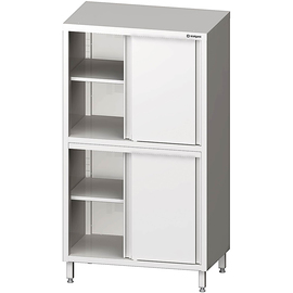 Hochschrank mit Schiebetüren, 800x500x1800 mm, mit zwei Schrankräumen, verschweißt Produktbild