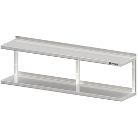 Doppel-Wandbord mit Winkelkonsolen 1700x400x400 mm höhenverstellbar, verschweißt Produktbild