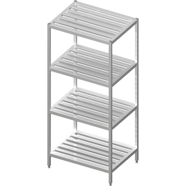 Regal mit Gitterrost-Böden, 600x500x1800 mm, verschweißt Produktbild