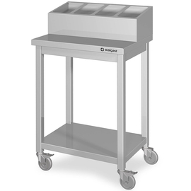 Besteck- und Tablettwagen, 655x500x1100 mm, verschweißt Produktbild 2 S