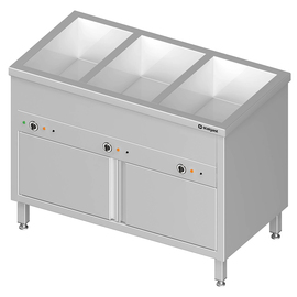 Bain-Marie Standgerät mit geschlossenem Unterbau und separaten Becken,  für 3x GN1/1085x600x850 mm Produktbild